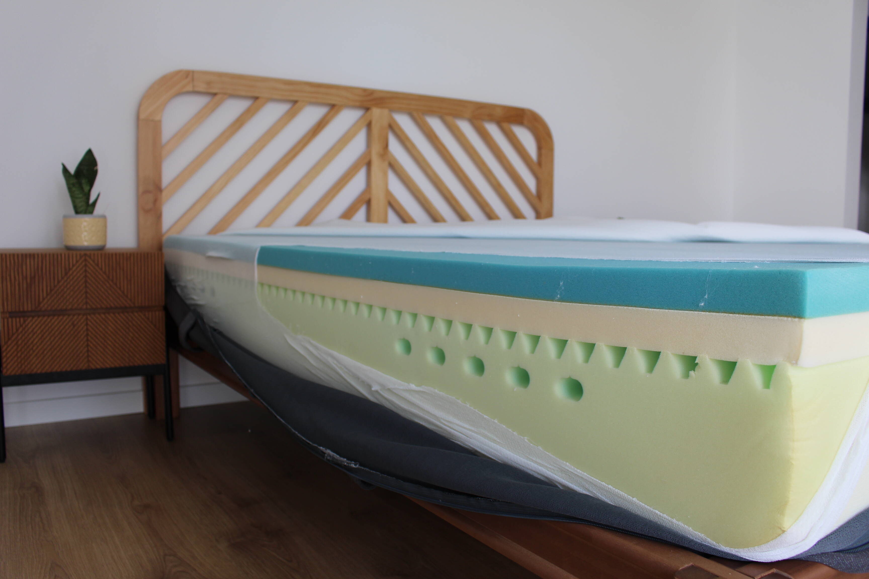 camadas de espuma viscoelástica